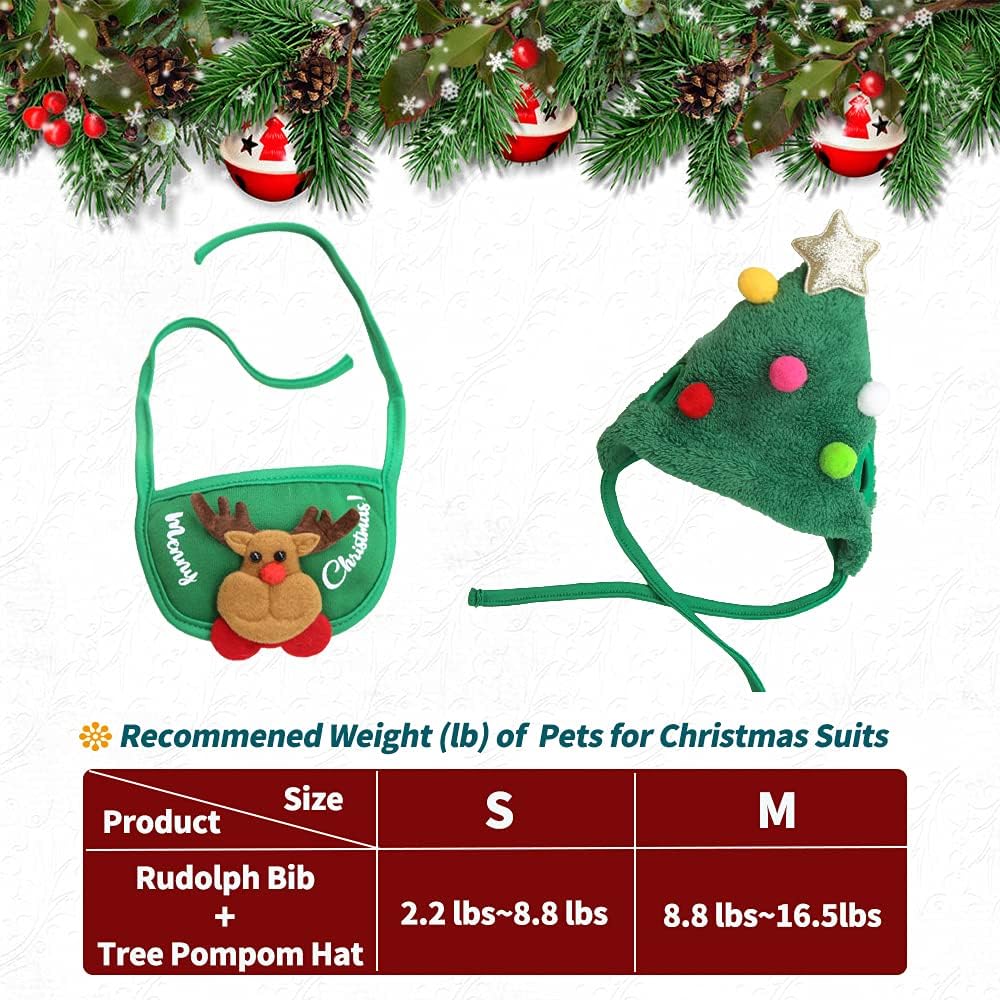 Cute Christmas Hats and Bandanas for Pets