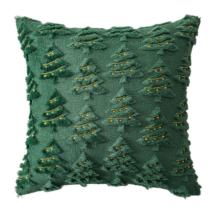 Christmas Tree Embroidered Pillow Cases Set of 2 for Living Room Sofa