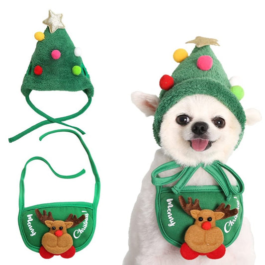 Cute Christmas Hats and Bandanas for Pets