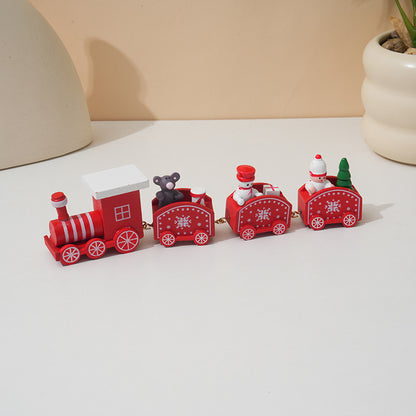 🚂Wooden Christmas Train Table Decor ✨