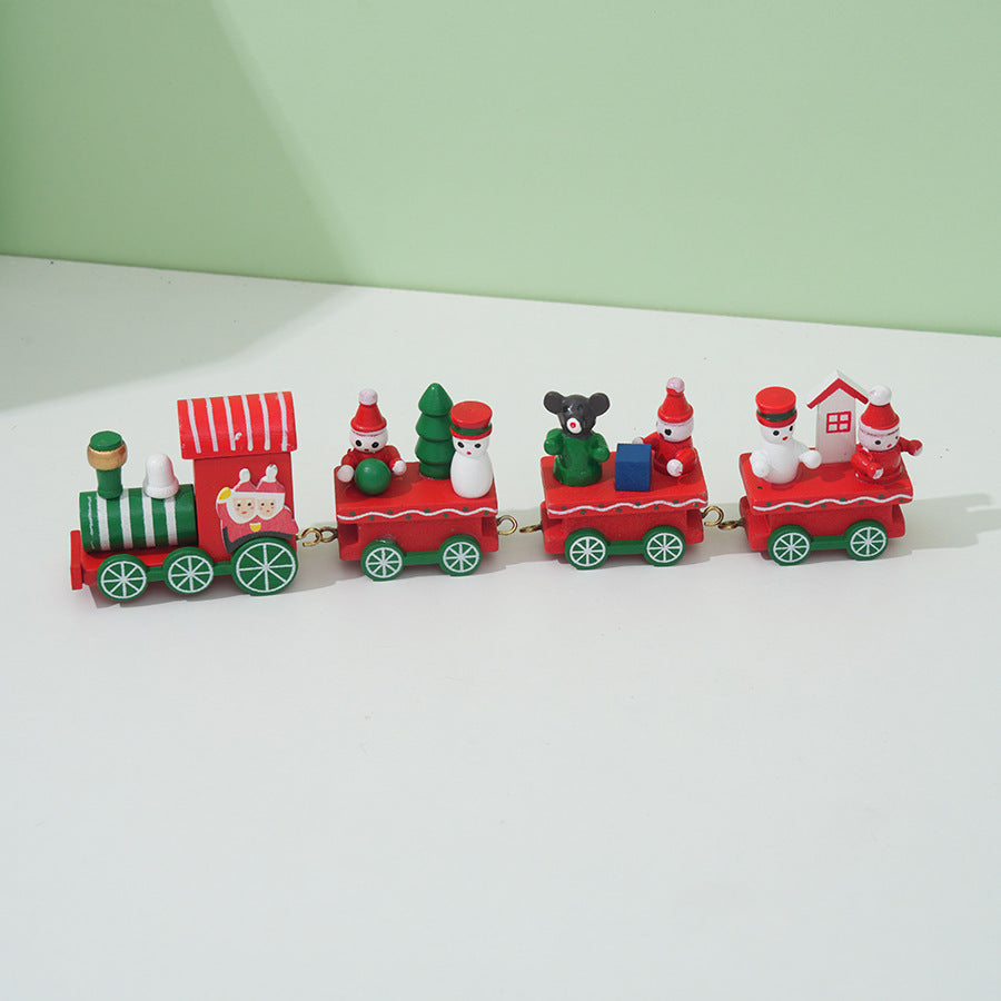 🚂Wooden Christmas Train Table Decor ✨