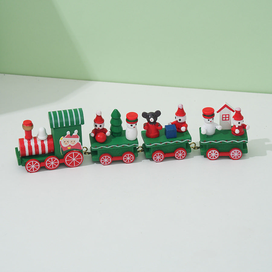 🚂Wooden Christmas Train Table Decor ✨