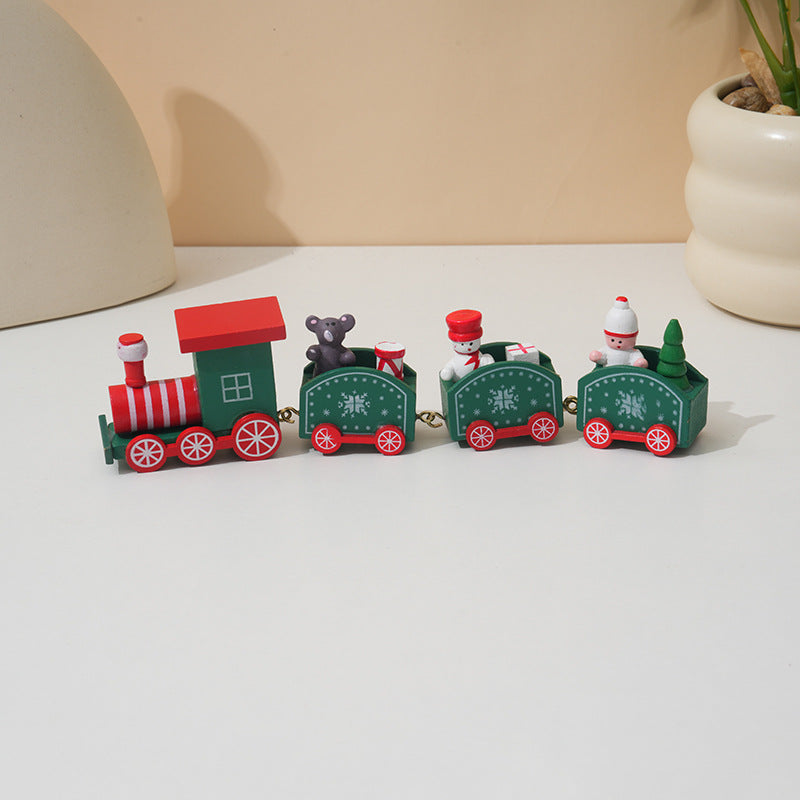 🚂Wooden Christmas Train Table Decor ✨