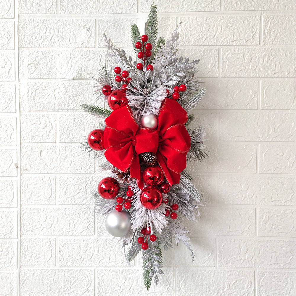 Christmas Decorative Wreath with Light for Staircase, Windows, and Wall Decor