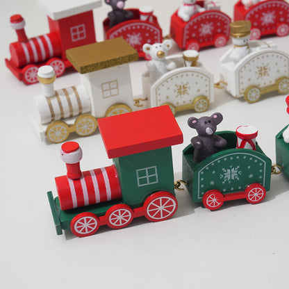 🚂Wooden Christmas Train Table Decor ✨