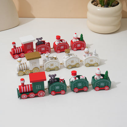 🚂Wooden Christmas Train Table Decor ✨